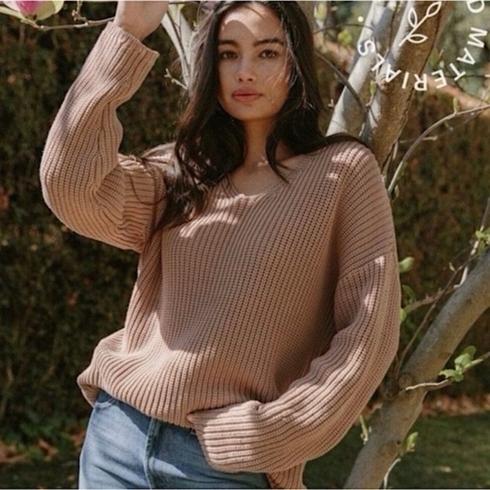 Jenni Kayne Fisherman Organic Cotton Blend Sweater XS